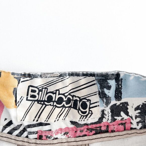 Billabong Mens Casual Summer Shorts Pinstripes Brown Size 34 - Picture 3 of 9